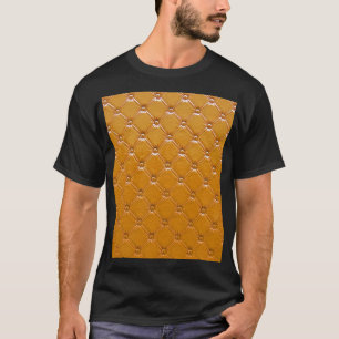 Genuine leather upholstery: decorative motif. T-Shirt