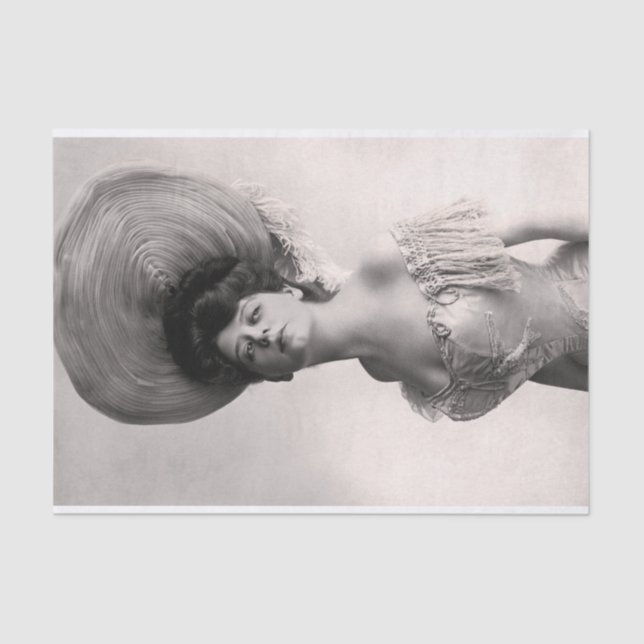 Genuine (Not AI) Photograph of a Victorian Woman Tissue Paper (Front)