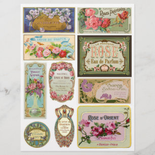 Genuine (not AI) Pretty Vintage Perfume Labels