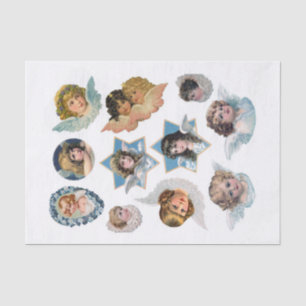 Genuine (not AI) Victorian Angels and Cherubs Tissue Paper