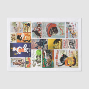 Genuine (not AI) Vintage Ads Featuring Cats Tissue Paper