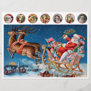 Genuine (not AI) Vintage Santa Illustrations