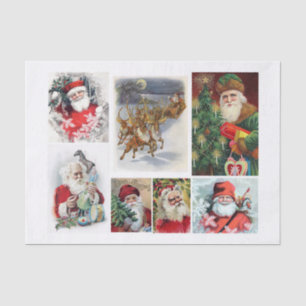 Genuine (not AI) Vintage Victorian Santa Claus Art Tissue Paper