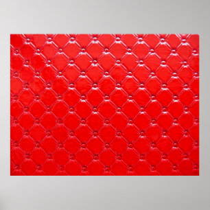 Genuine red leather upholstery. poster