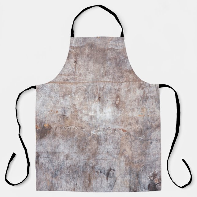 Genuine vintage washouts on the wooden surfaceaged apron (Front)