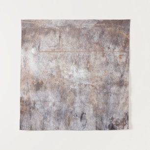 Genuine vintage washouts on the wooden surfaceaged tapestry