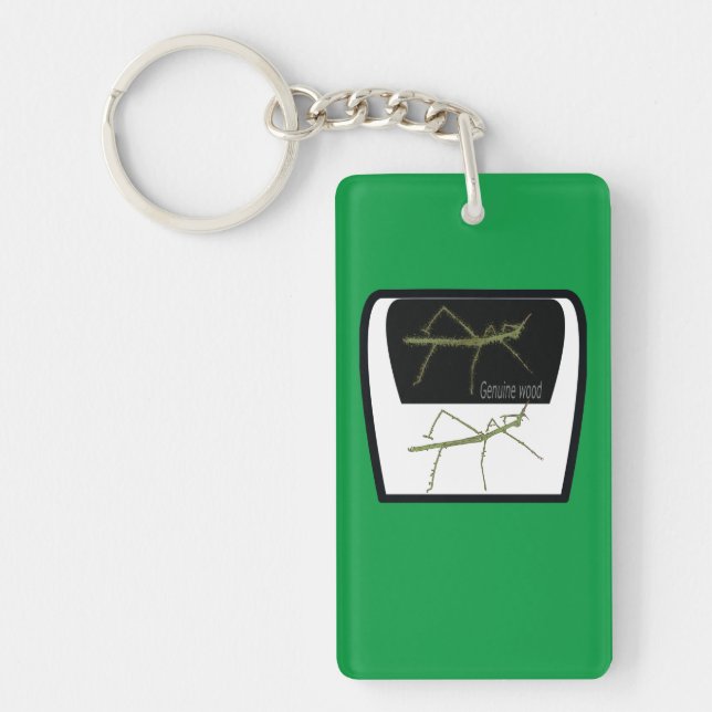 Genuine Wood Acrylic Lake Key Ring (Front)