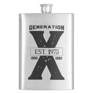 GenX Black Personalised Large Classic Flask
