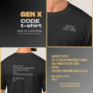 GenX Code T-Shirt Black & Grey