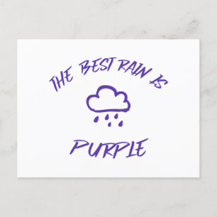 GenX The Best Rain is Purple  Holiday Postcard