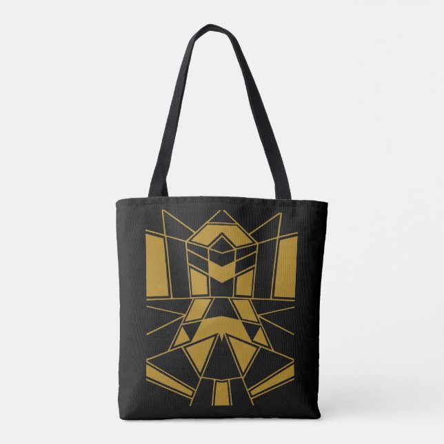 Geo #545 Gold Tote Bag (Back)