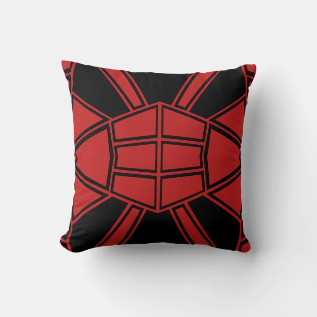 Geo #716 Red Cushion (Front)