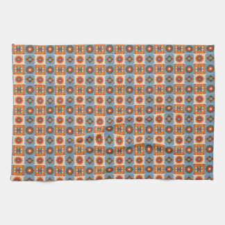 Geo-Celestial Repeat Pattern Tea Towel