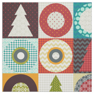 geo christmas fabric