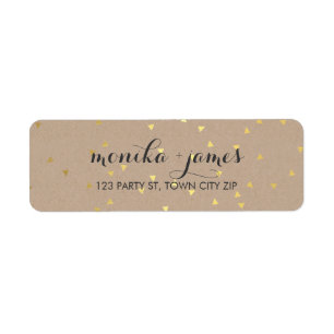 GEO CONFETTI cute gold foil trendy festive kraft