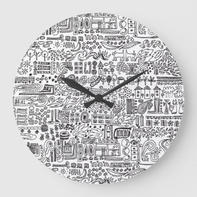 Geo design abstract pattern. large clock (Front)