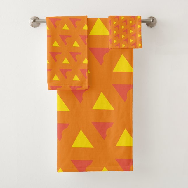 Geo Design Bath Towel Set  (Insitu)
