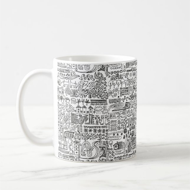 geo design coffee mug (Left)