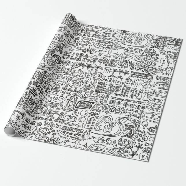 geo design wrapping paper (Unrolled)