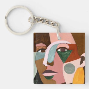 Geo Face Key Ring