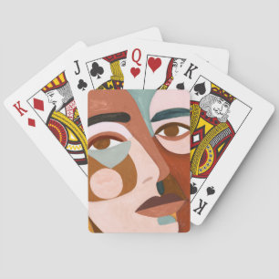 Geo Face Upclose Playing Cards
