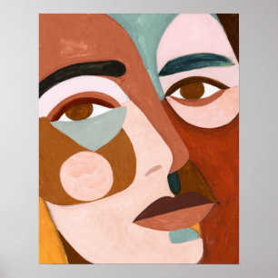 Geo Face Upclose Poster