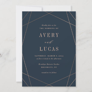 Geo Frame EDITABLE COLOR Wedding Invitation GEO