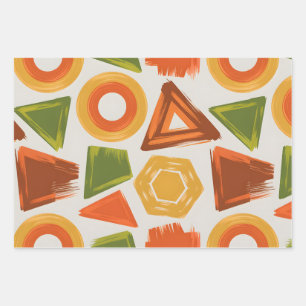 Geo Groove Wrapping Paper Sheet