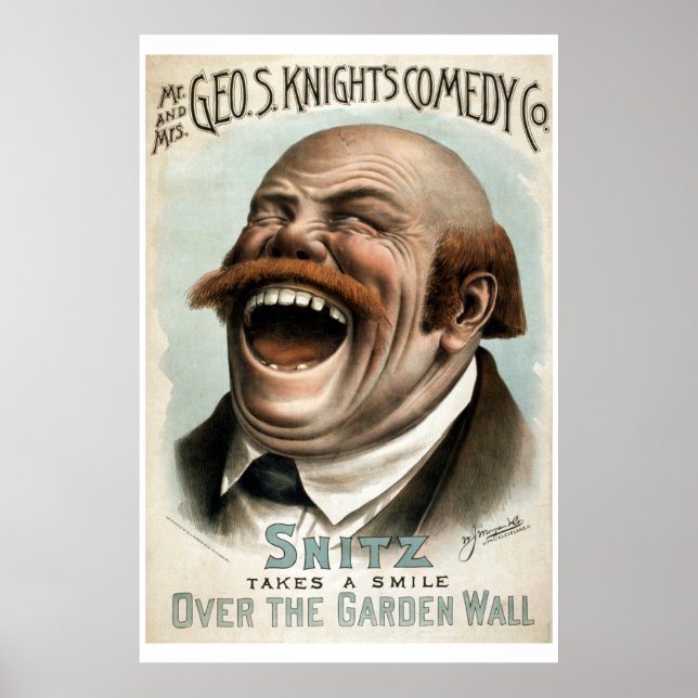Geo H White's Comedy Co Vintage Theatre Poster (Front)
