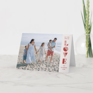 Geo Love Valentine's Day Photo Card - Cherry