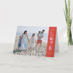Geo Love Valentine's Day Photo Card - Red