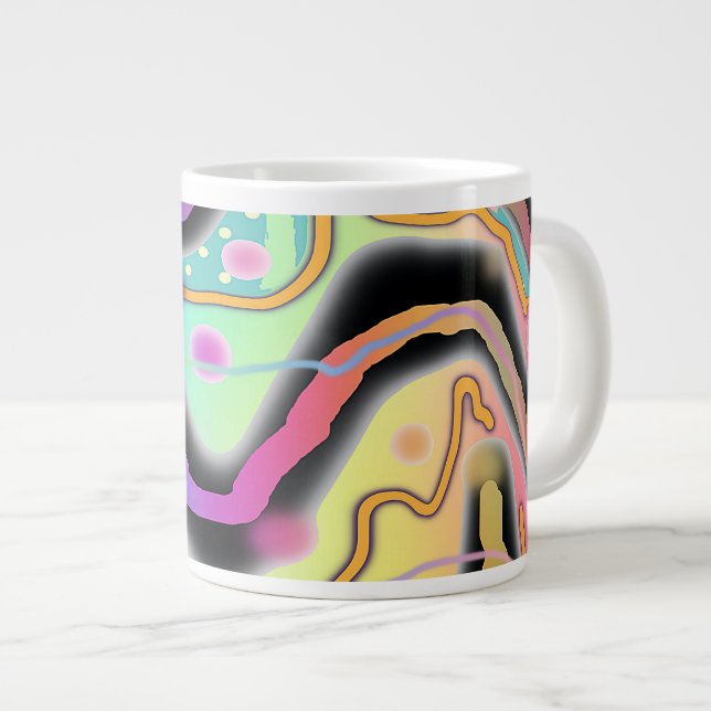 Geo Mix Special Occasion  Large Coffee Mug (Front Right)