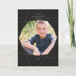 Geo Modern Bar / Bat Mitzvah Folded Program Programme