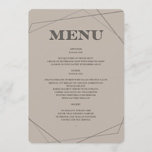 Geo Modern Bar/Bat Mitzvah Menu
