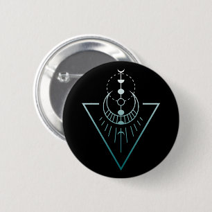 geo moon phases 6 cm round badge