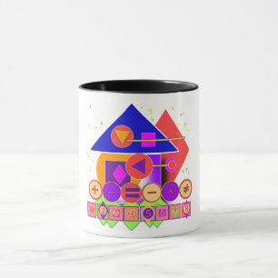 GEO NUMBERS SYMBOLS SHAPES MUG