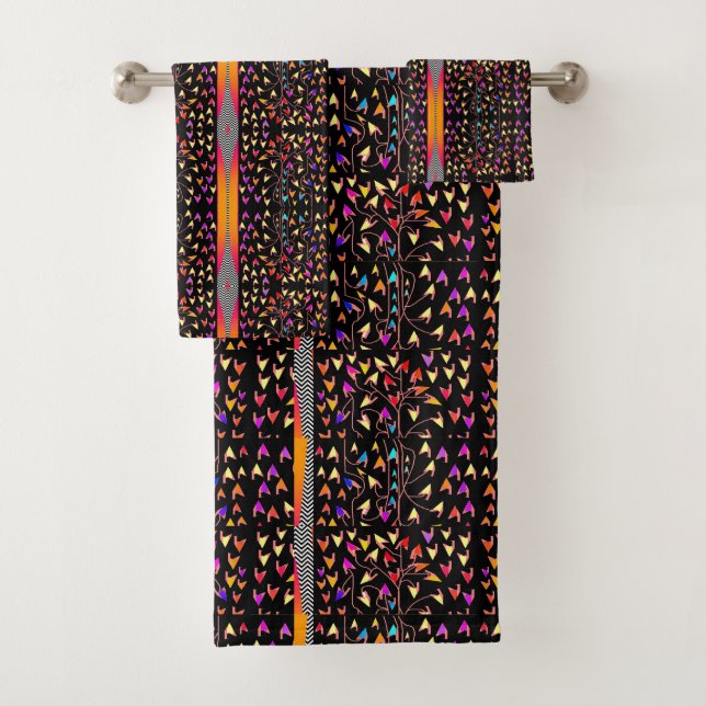 Geo Points  Bath Towel Set (Insitu)