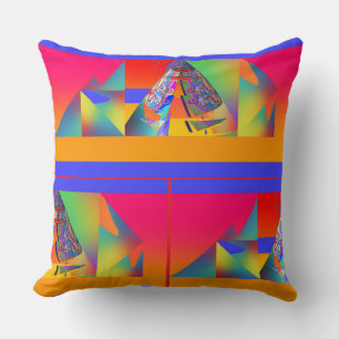 Geo Pyramid Collage Cushion