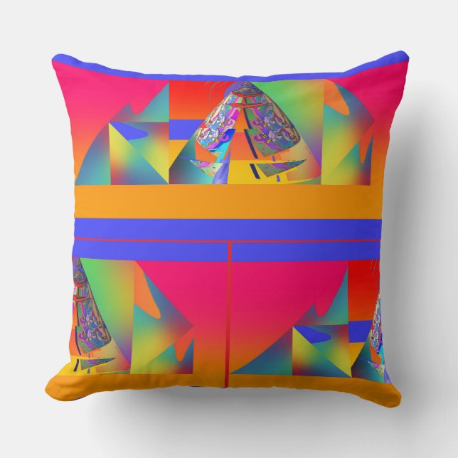 Geo Pyramid Collage Cushion (Front)