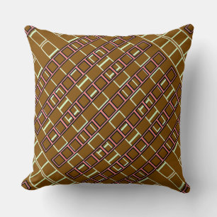 Geo Repeat Brown  Cushion