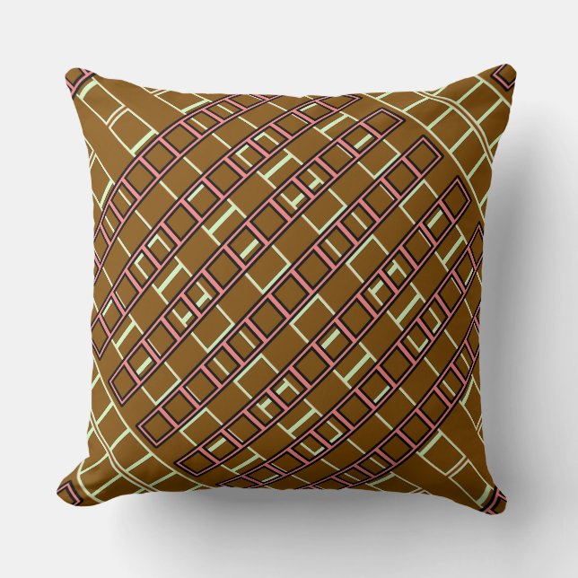 Geo Repeat Brown  Cushion (Front)