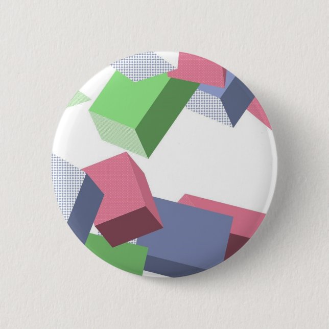 Geo Shapes 6 Cm Round Badge (Front)