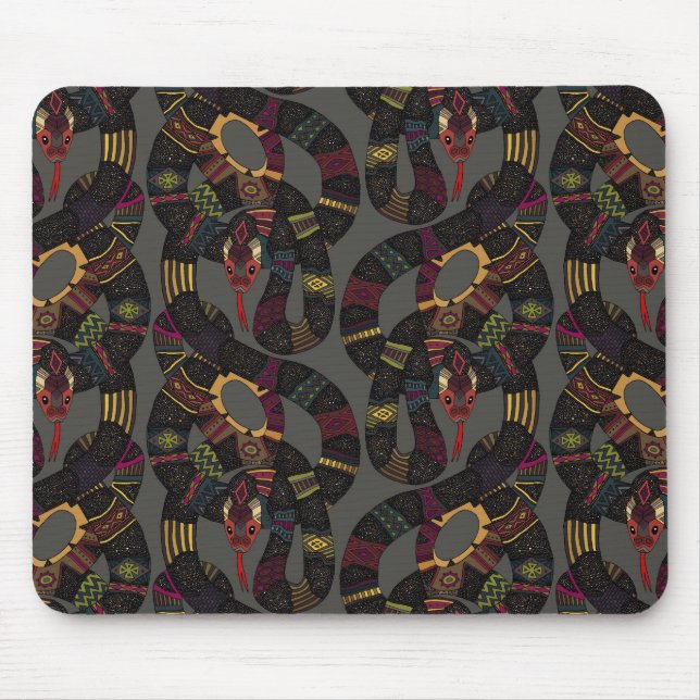 geo snakes lead mouse mat (Front)