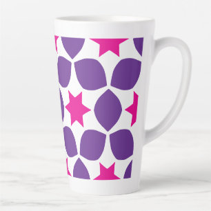 Geo stars latte mug