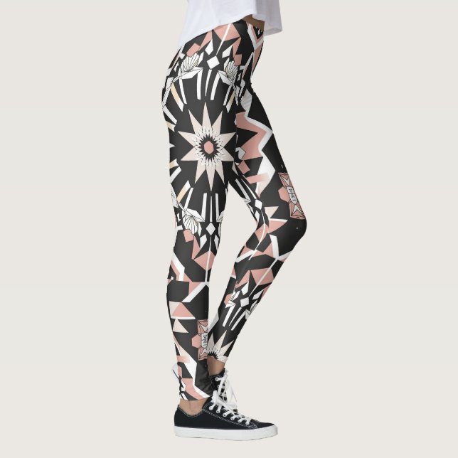Geo-Style: All-Over-Print Geometric Leggings (Right)