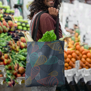 Geo swirls tote bag