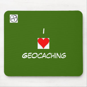 geo symbol, heart, I, Geocaching Mouse Mat