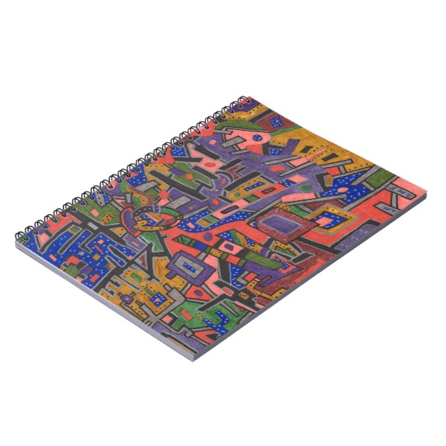 "Geo-Tech" Abstract Art Notebook (Left Side)