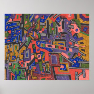Geo-Tech, abstract Poster