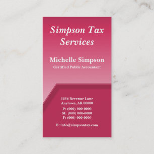 Geo Tech Business Card, Magenta Card